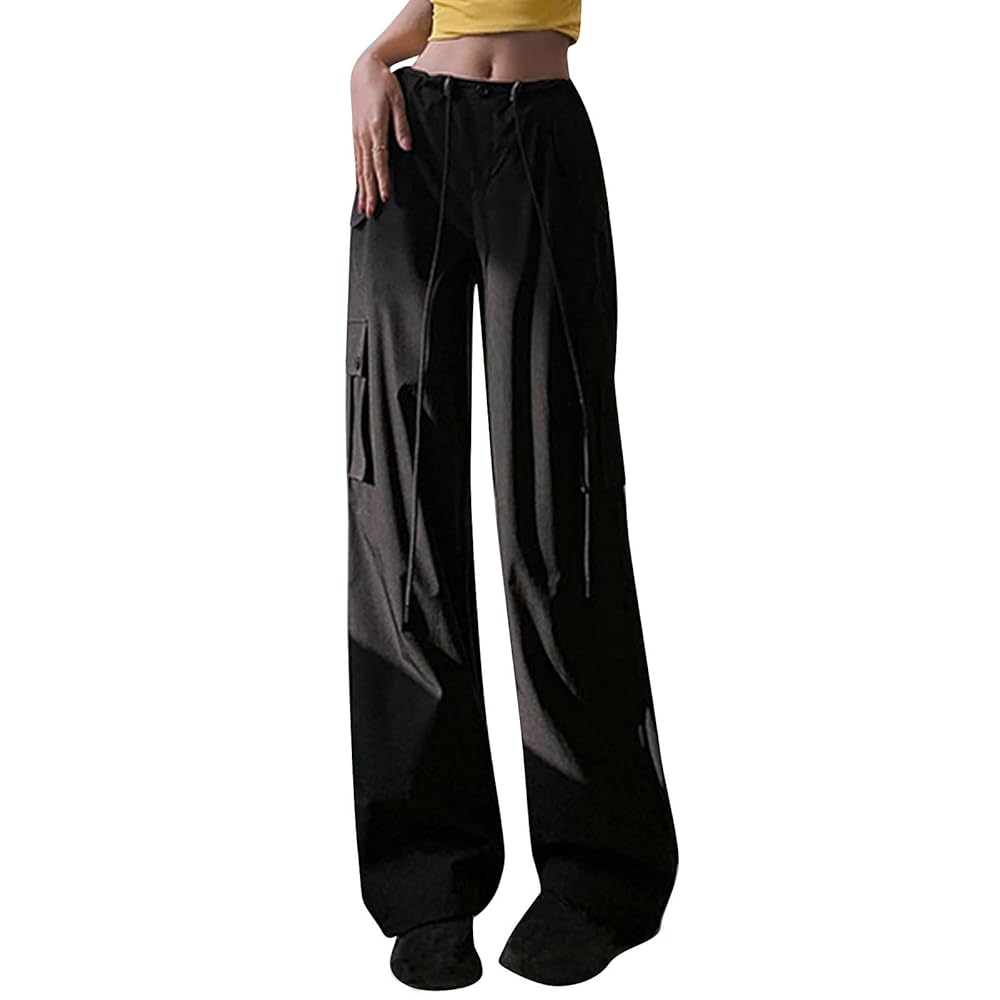 MXTPOV High Waisted Cargo Pants for Women Stretchy Button